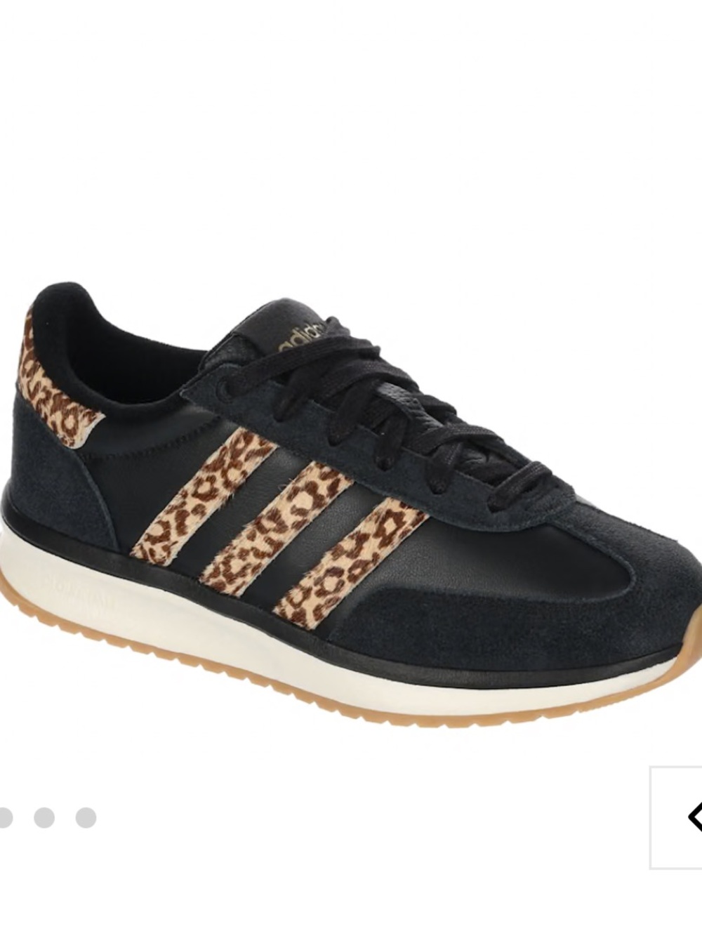 adidas Women's Black Leopard Print Sneakers